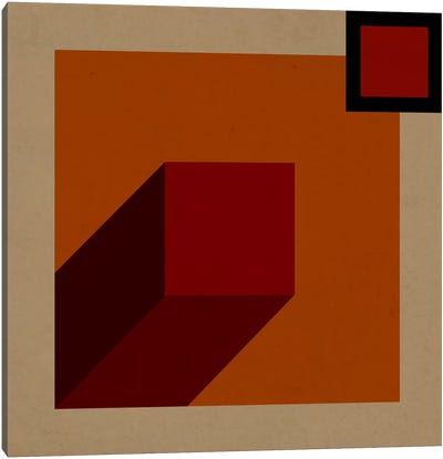 Modern Art- Red Prism Canvas Art Print - Modern Art Collection