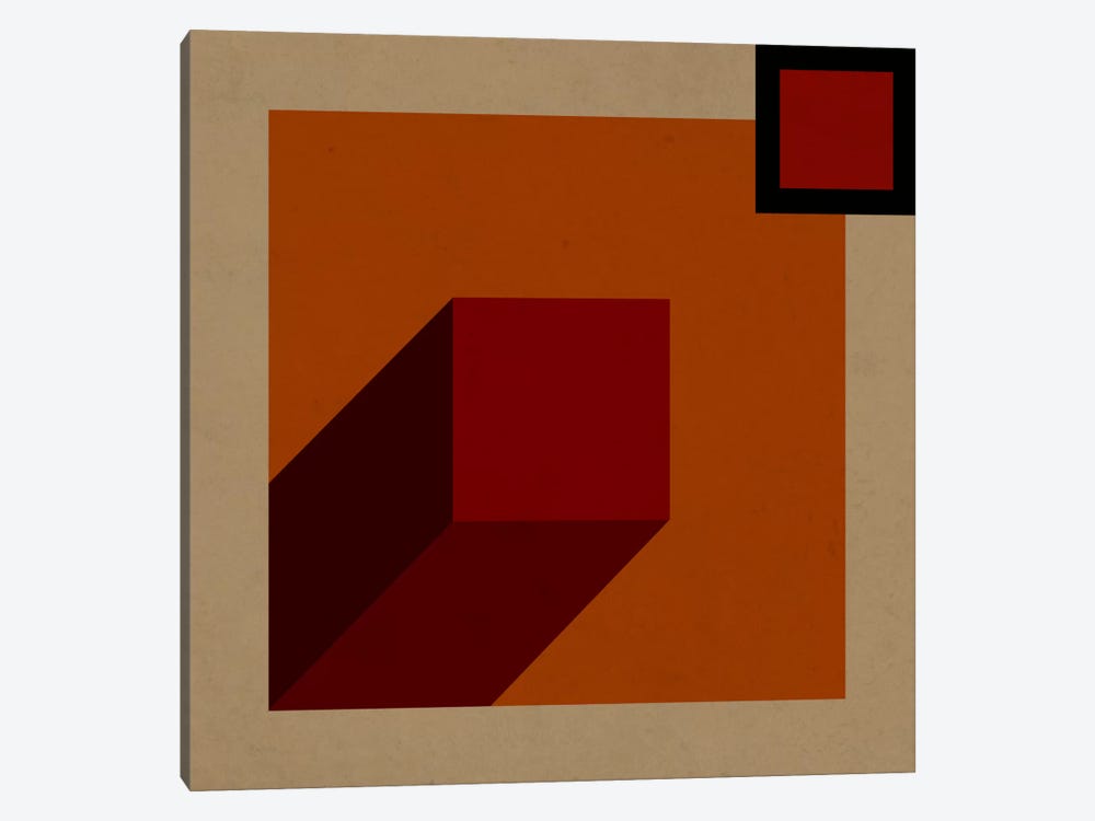 Modern Art- Red Prism by 5by5collective 1-piece Canvas Print