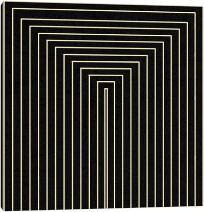 Modern Art- Clinton Plaza from Black Series Canvas Art Print - Geometric Art