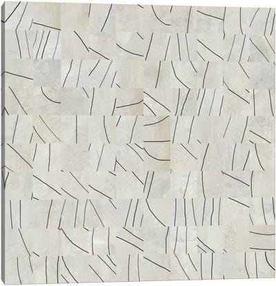 Modern Art- Brushstrokes Cut into 49 Squares Canvas Art Print - Modern Art Collection