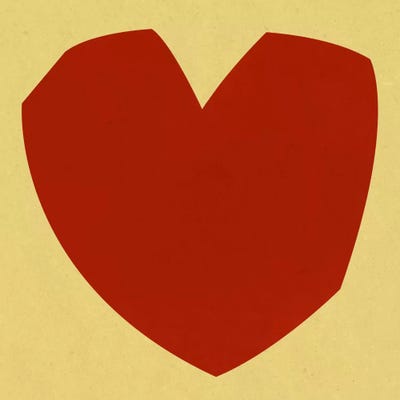 Modern Art- Cut-Out Love by 5by5collective canvas print