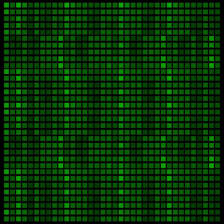 Modern Art- Tile Art Green Code