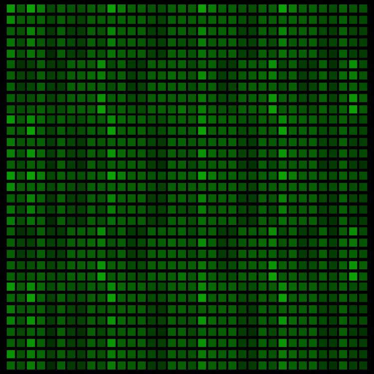 Modern Art- Tile Art Green Code