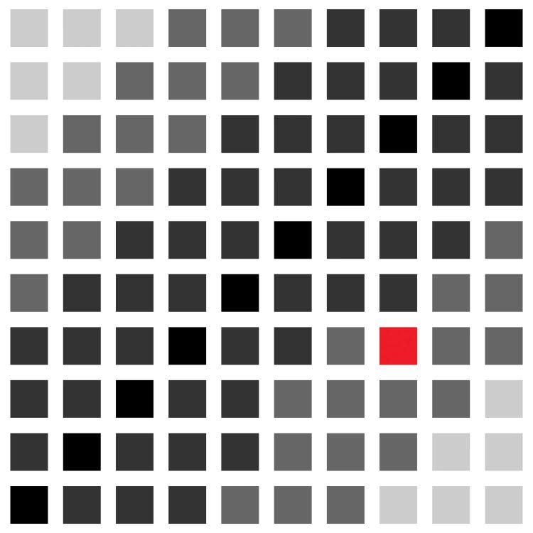 Modern Art- Tile Art Cuadrados Opt en Gris by 5by5collective wall art
