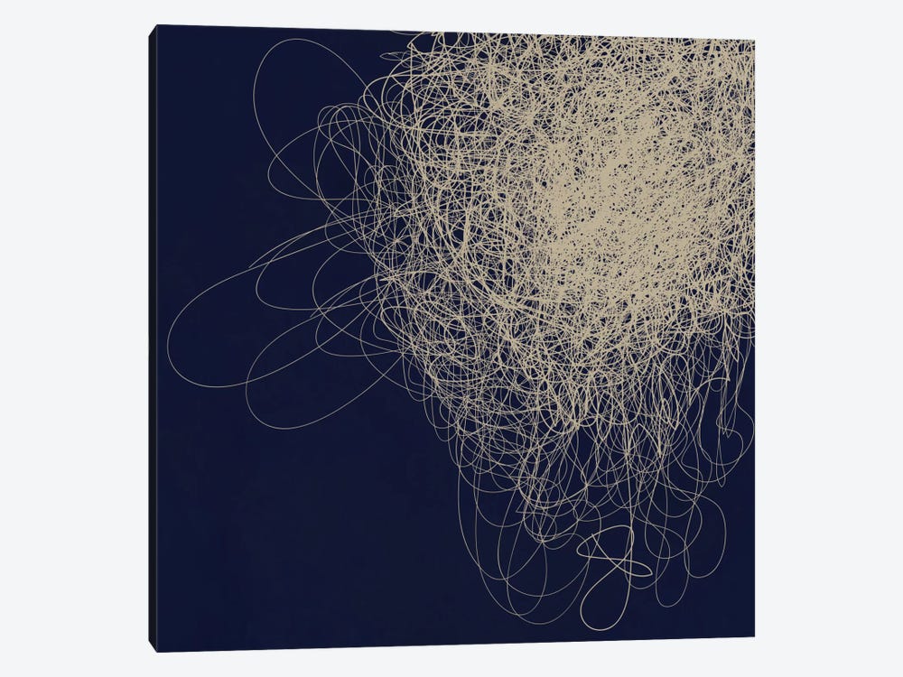 Modern Art- String Cluster by 5by5collective 1-piece Canvas Wall Art