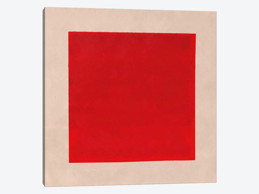 Modern Art- Red Square Complete (After Albers) 1-piece Canvas Print