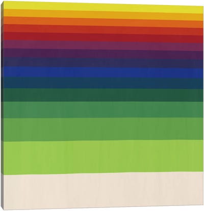 Modern Art- Striped Horizon Canvas Art Print - Modern Art Collection