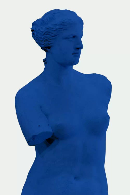 Modern Art - Venus de Milo Blue by 5by5collective wall art