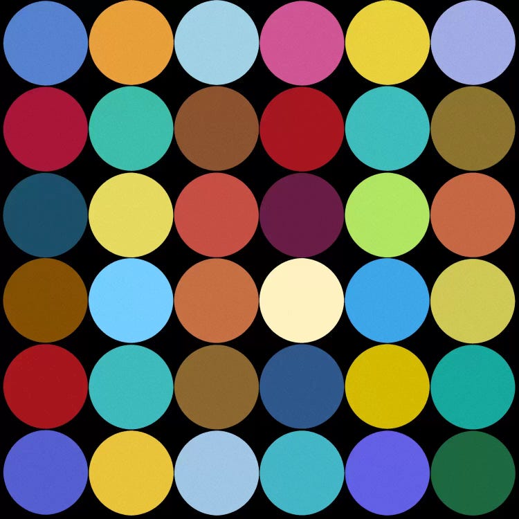 Modern Art- Dots Nine Colors