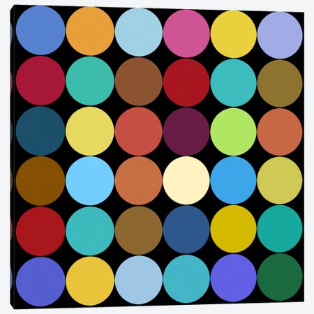 Modern Art- Dots Nine Colors Canvas Print #MA260} by 5by5collective Canvas Print