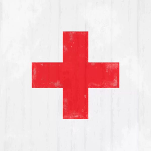 Modern Art Collection: Modern Art- Red Cross by 5by5collective