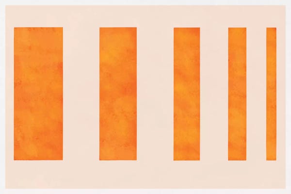 Large Modern Art - Canvas Prints: Modern Art - Orange Levies by 5by5collective