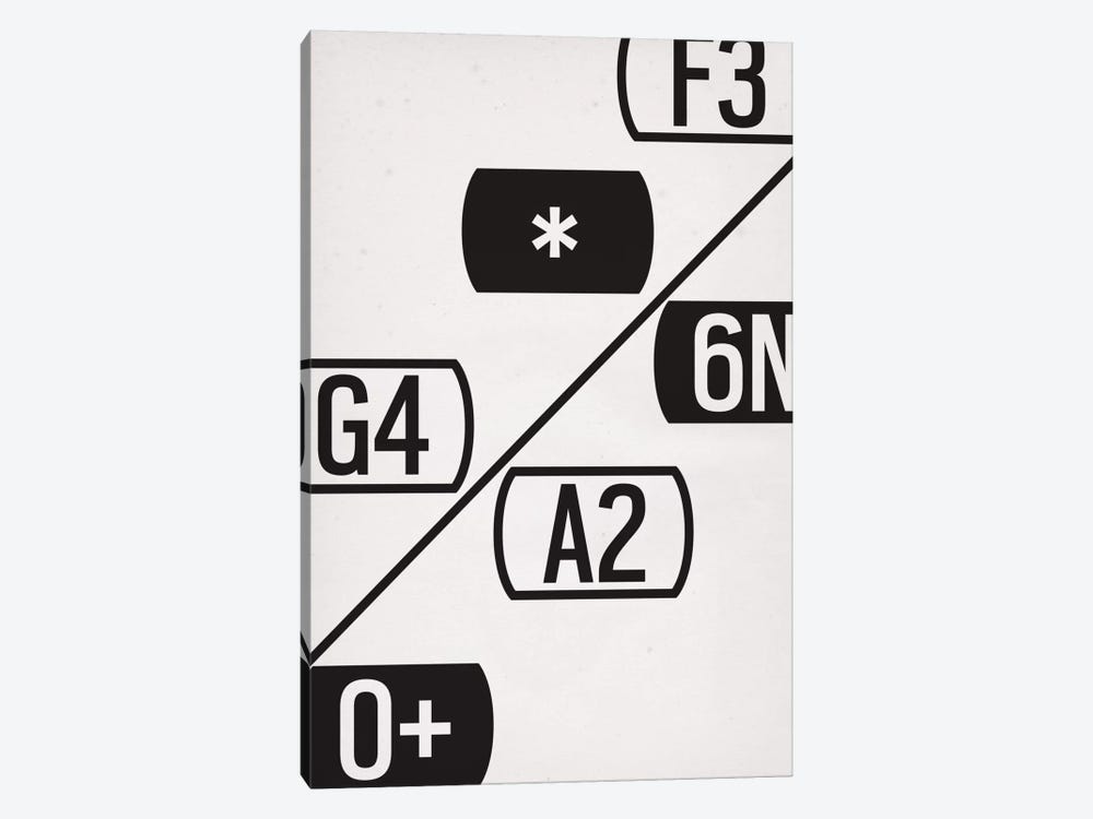 Modern Art- Schematic Typography by 5by5collective 1-piece Canvas Wall Art