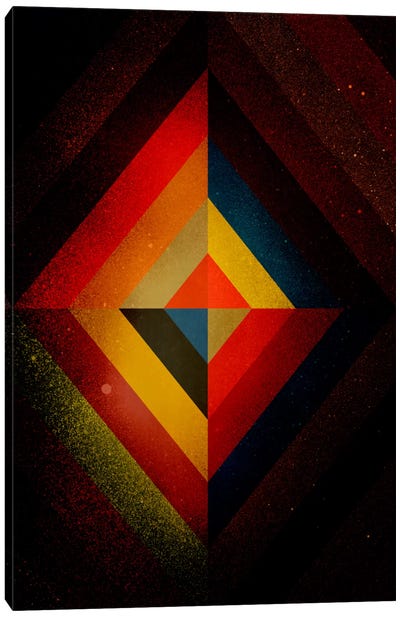 Mid Century Modern Art - Diamond Color Composition ll (After Kandisnky) Canvas Art Print - Modern Art Collection