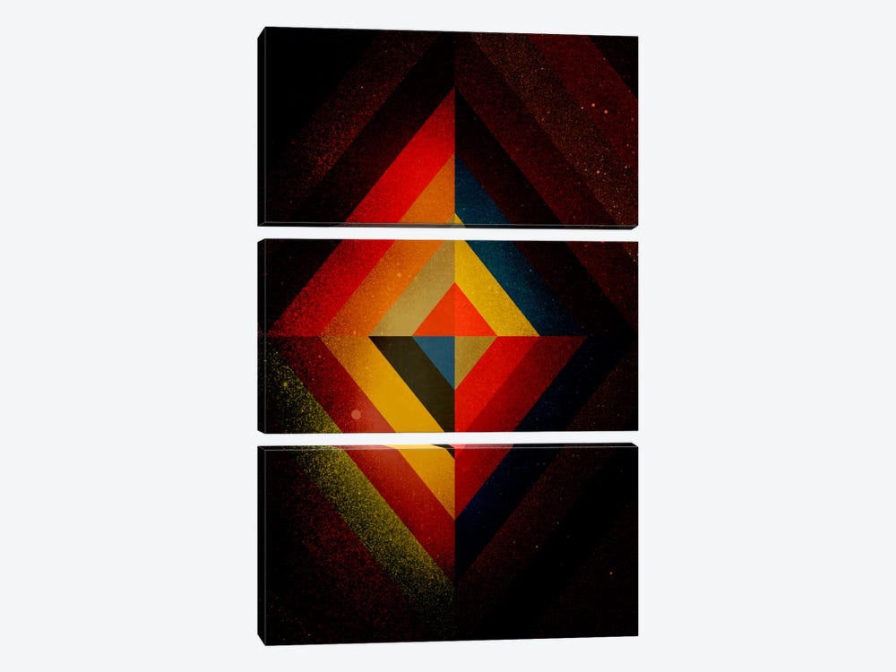 Mid Century Modern Art - Diamond Color Composition ll (After Kandisnky) 3-piece Art Print