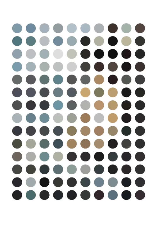 Modern Art - Earthy Dots by 5by5collective wall art