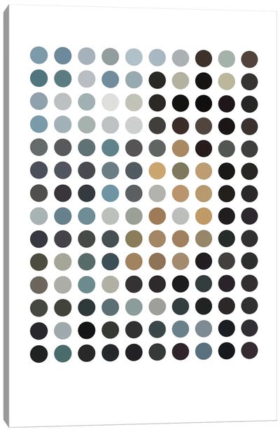 Modern Art - Earthy Dots Canvas Art Print - Polka Dot Patterns