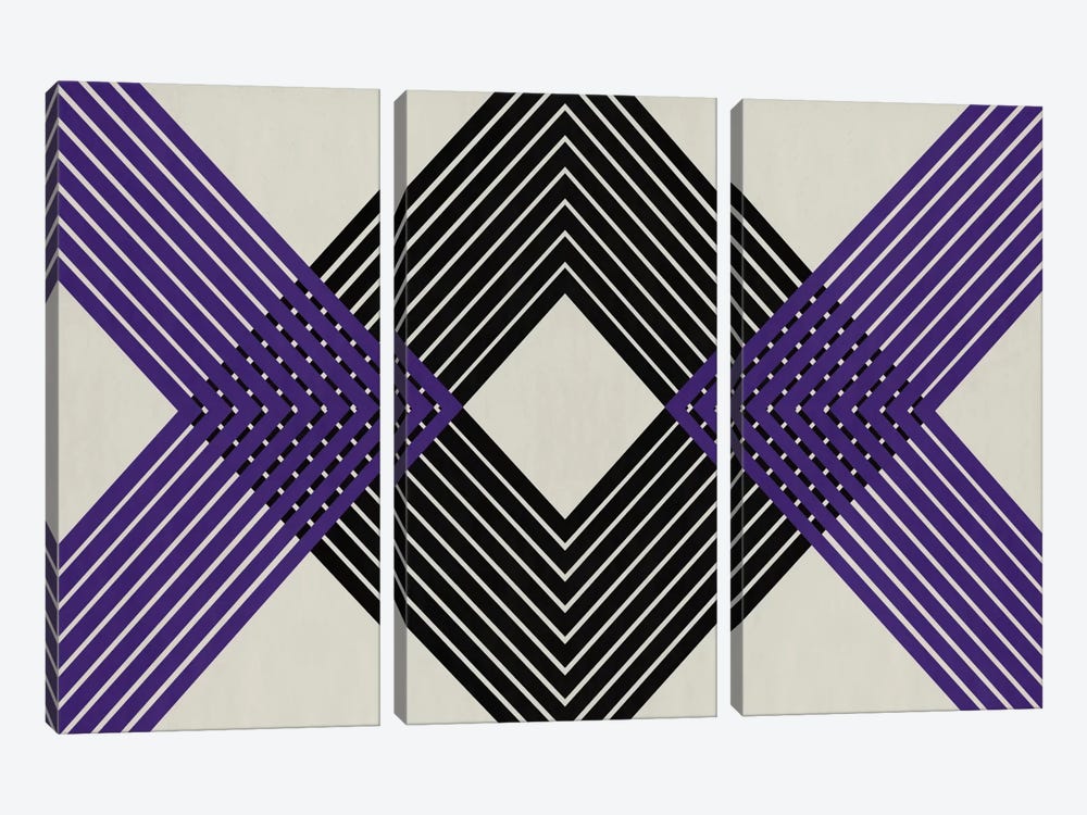 Modern Art - Intersecting Lozenge by 5by5collective 3-piece Art Print