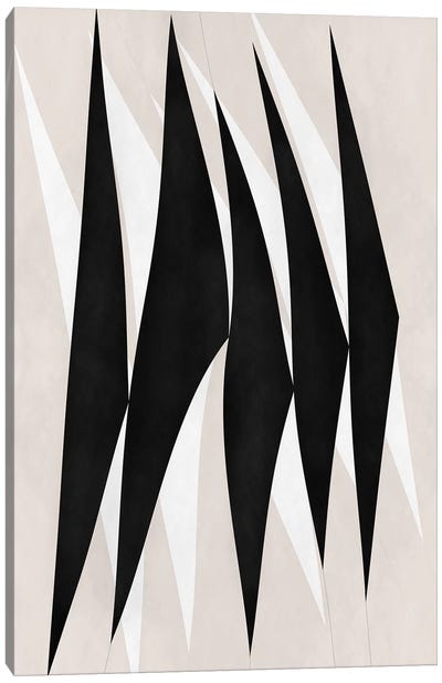 Modern Art - Zebra Print Tribal Paint Canvas Art Print - Abstract Shapes & Patterns