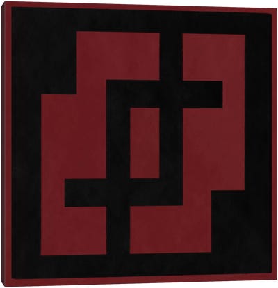Modern Art- Indigo & Red Ochre Canvas Art Print - Modern Art Collection