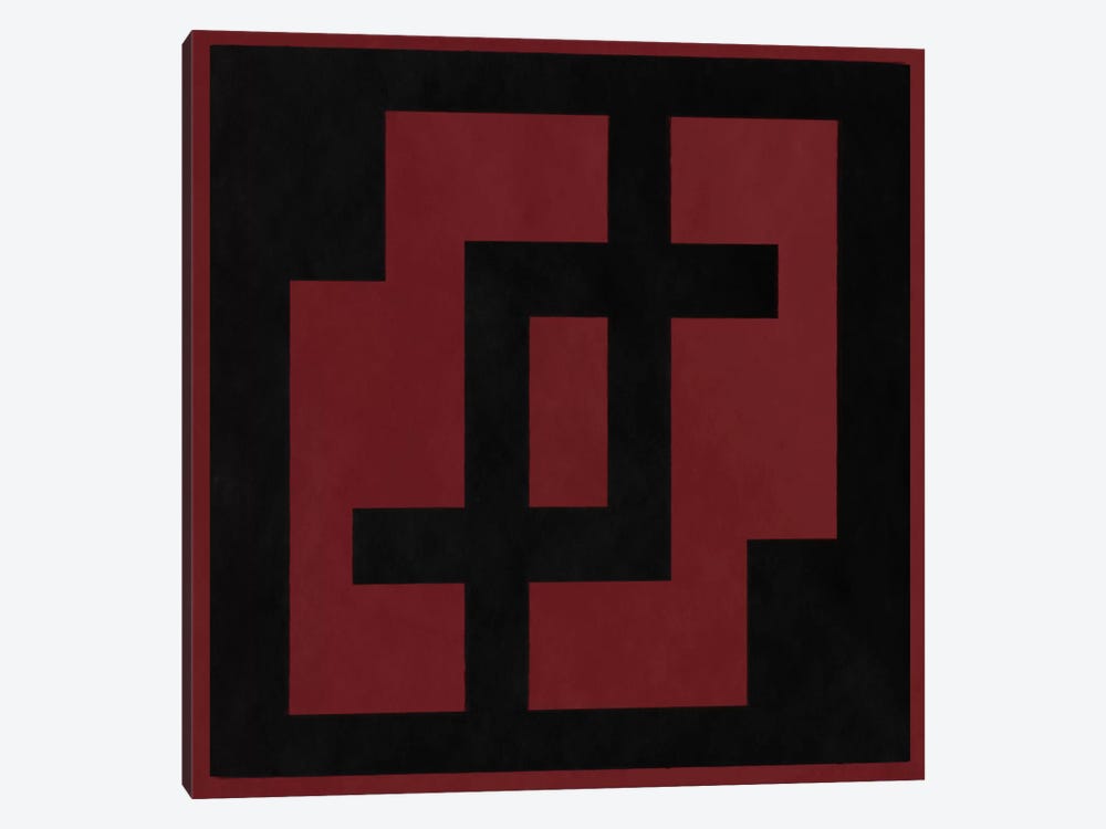 Modern Art- Indigo & Red Ochre by 5by5collective 1-piece Canvas Art Print