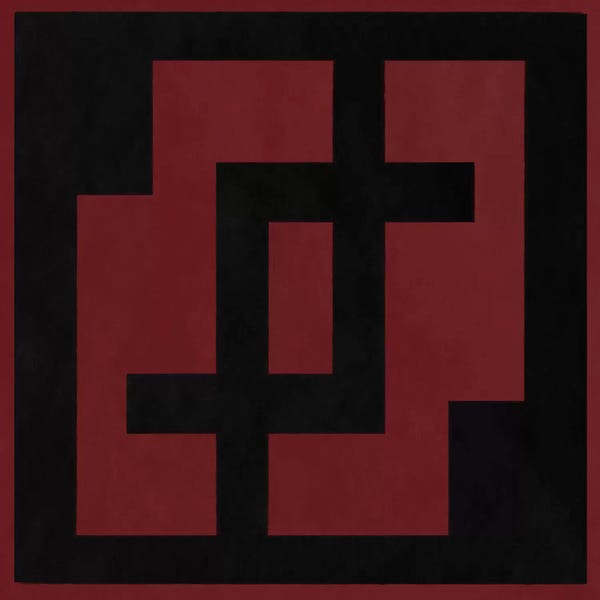 Modern Art Collection: Modern Art- Indigo & Red Ochre by 5by5collective