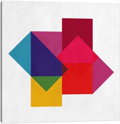Modern Art- Study of Colors Canvas Art Print - Geometric Pop