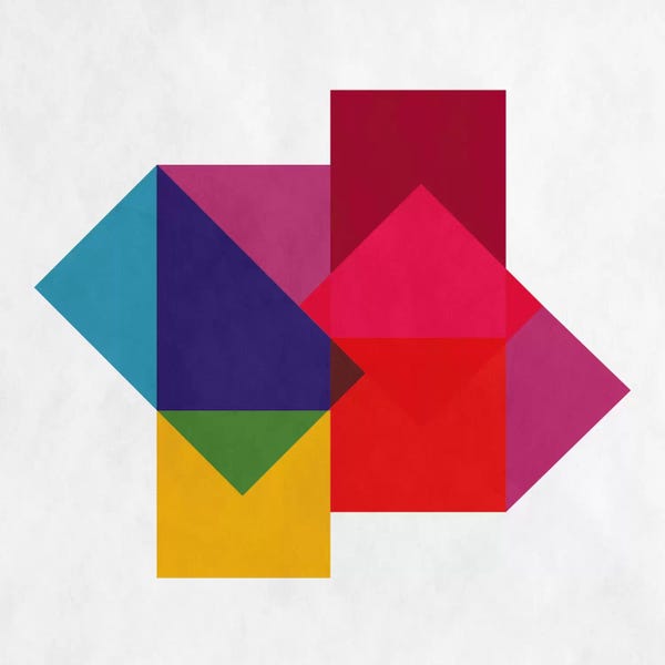 Large Modern Art - Canvas Prints: Modern Art- Study of Colors by 5by5collective