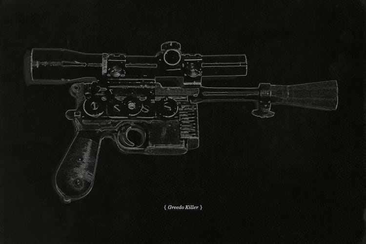 Modern Art - Greedo Killer Schematics by 5by5collective wall art