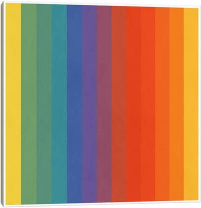 Modern Art- Pride Pattern Canvas Art Print - Stripe Patterns