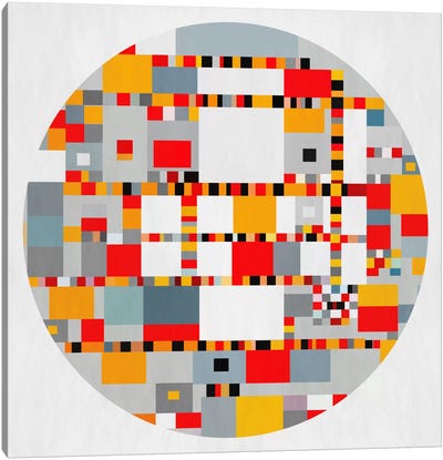 Modern Art- View Through a Kaleidoscope ll Canvas Art Print - Abstract Shapes & Patterns