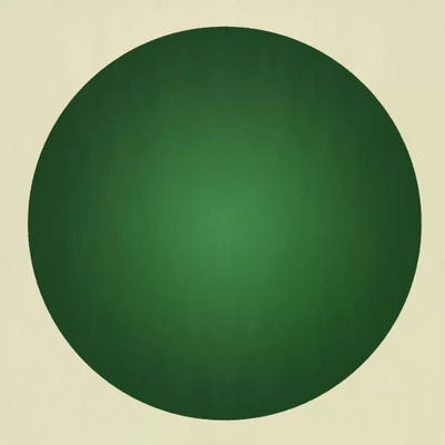 Modern Art- Green Orb by 5by5collective canvas print