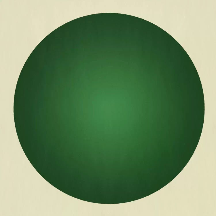 Modern Art- Green Orb by 5by5collective wall art