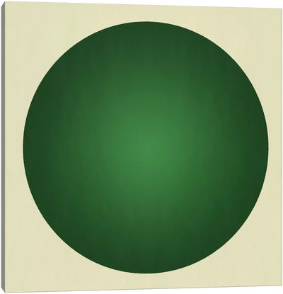 Modern Art- Green Orb Canvas Art Print - Modern Art Collection