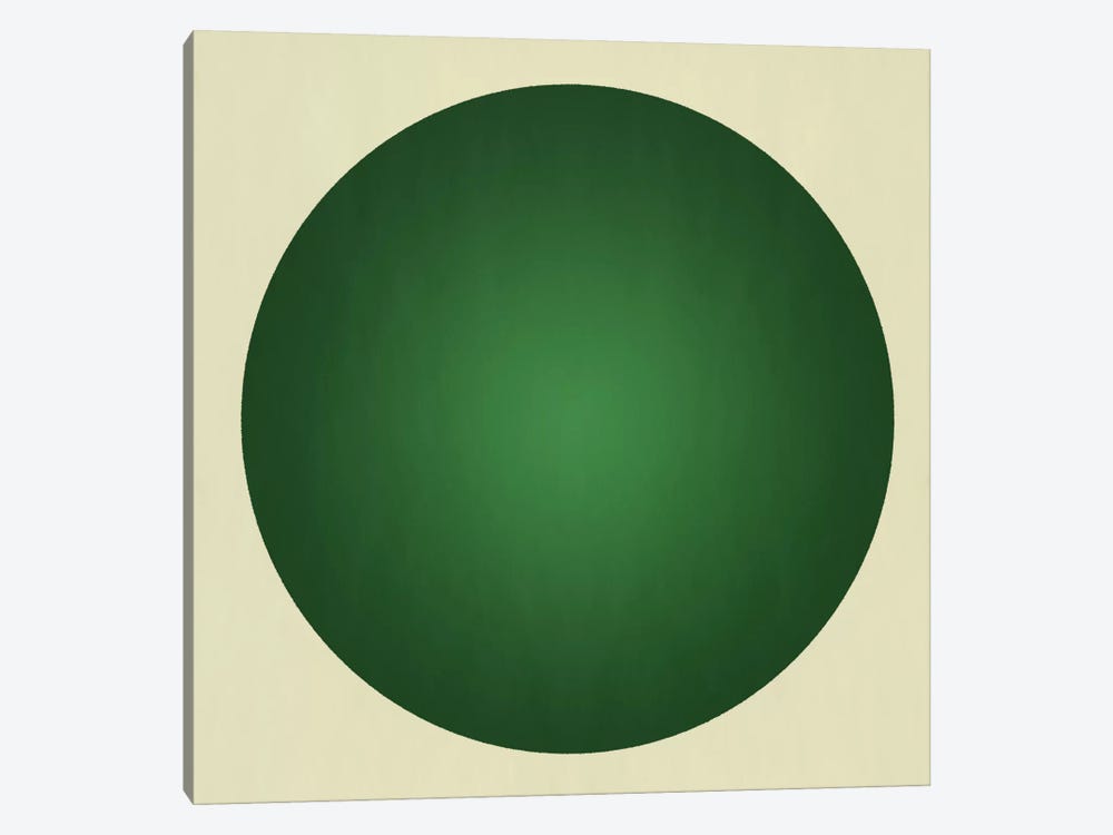 Modern Art- Green Orb by 5by5collective 1-piece Canvas Art