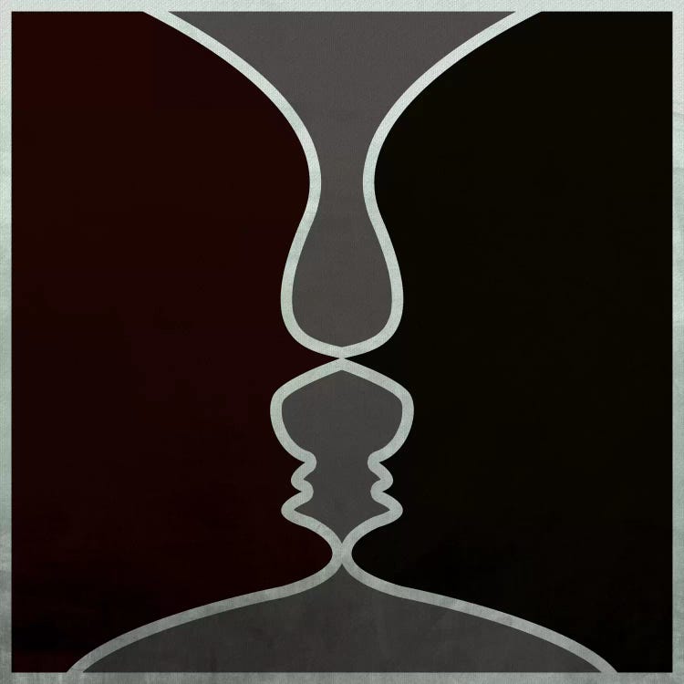 Modern Art- Face to Face by 5by5collective wall art