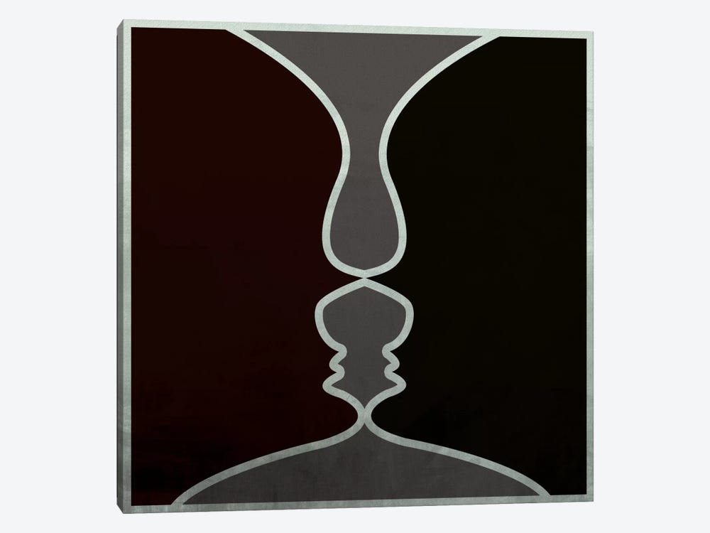 Modern Art- Face to Face by 5by5collective 1-piece Canvas Art Print