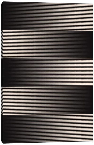 Modern Art- Grayscale Canvas Art Print - Stripe Patterns
