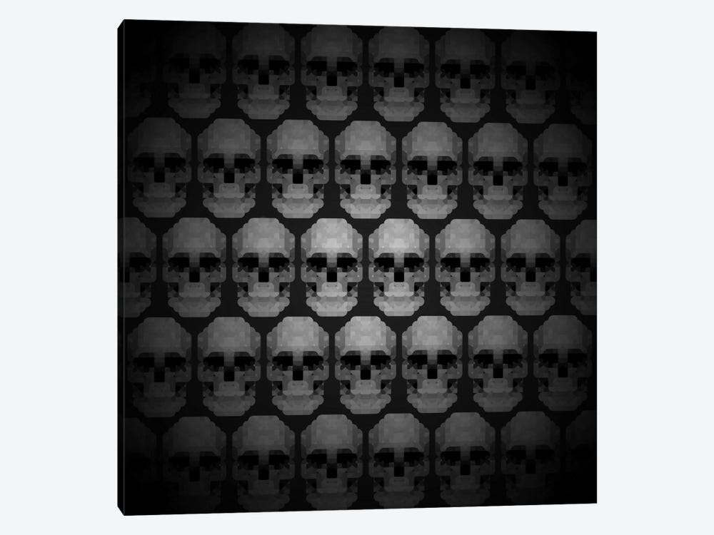 Modern Art- Pixilated Skulls by 5by5collective 1-piece Canvas Art