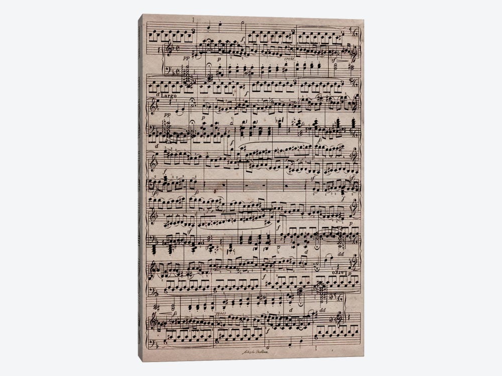 Modern Art - Sheet Music Ode to Joy by 5by5collective 1-piece Canvas Wall Art