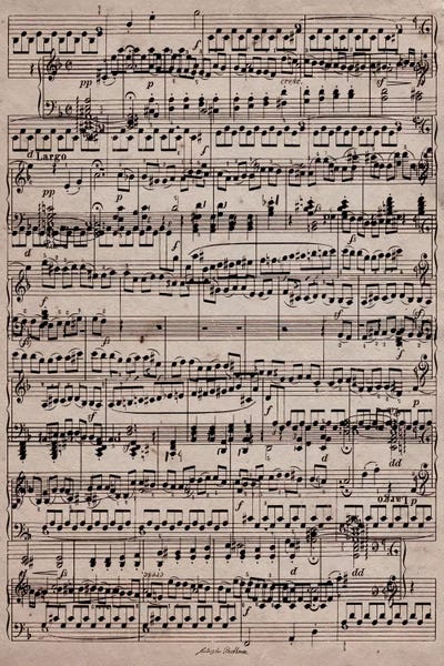 Modern Art Collection: Modern Art - Sheet Music Ode to Joy by 5by5collective