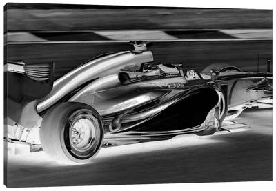 Modern Art - Formula 1 Canvas Art Print - Black & White Graphics & Illustrations