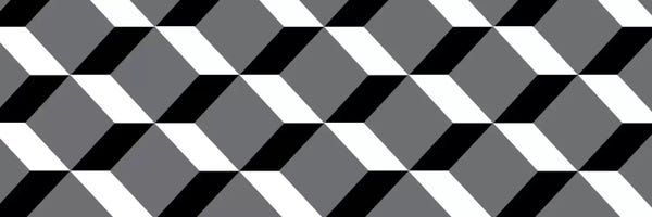 Black & White Patterns: Modern Art- Cuboids by 5by5collective