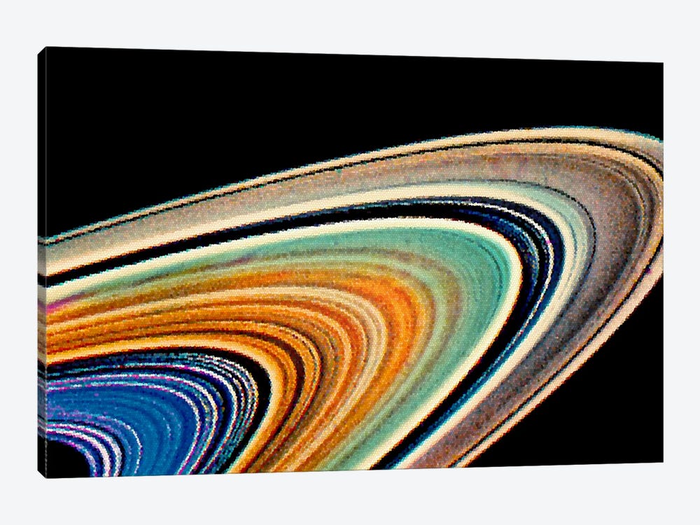 Modern Art - Rings of Saturn by 5by5collective 1-piece Canvas Art