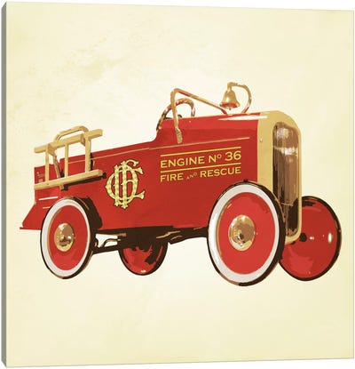 Modern Art- Fire Engine 36 Canvas Art Print - Trucks