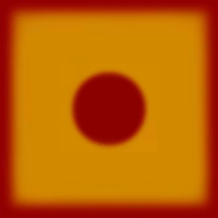 Modern Art- Red Hot Sun by 5by5collective canvas print