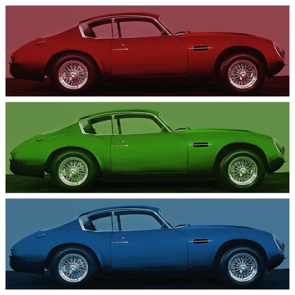 Modern Art Collection: Vintage Race Car by 5by5collective