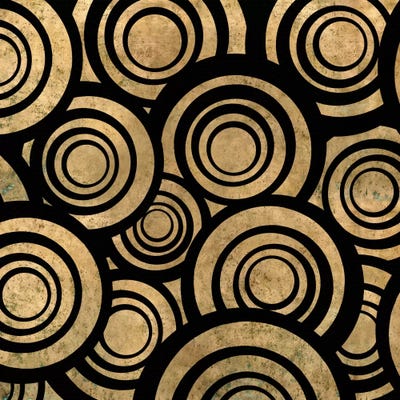 Modern Art- Overlapping Circle Pattern by 5by5collective canvas print