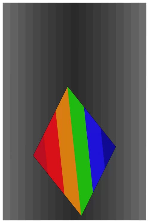 Modern Art - Diamond Reflecting Light by 5by5collective canvas print