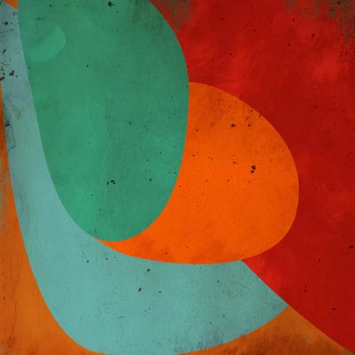 Modern Art- Apple on the Tree by 5by5collective canvas print